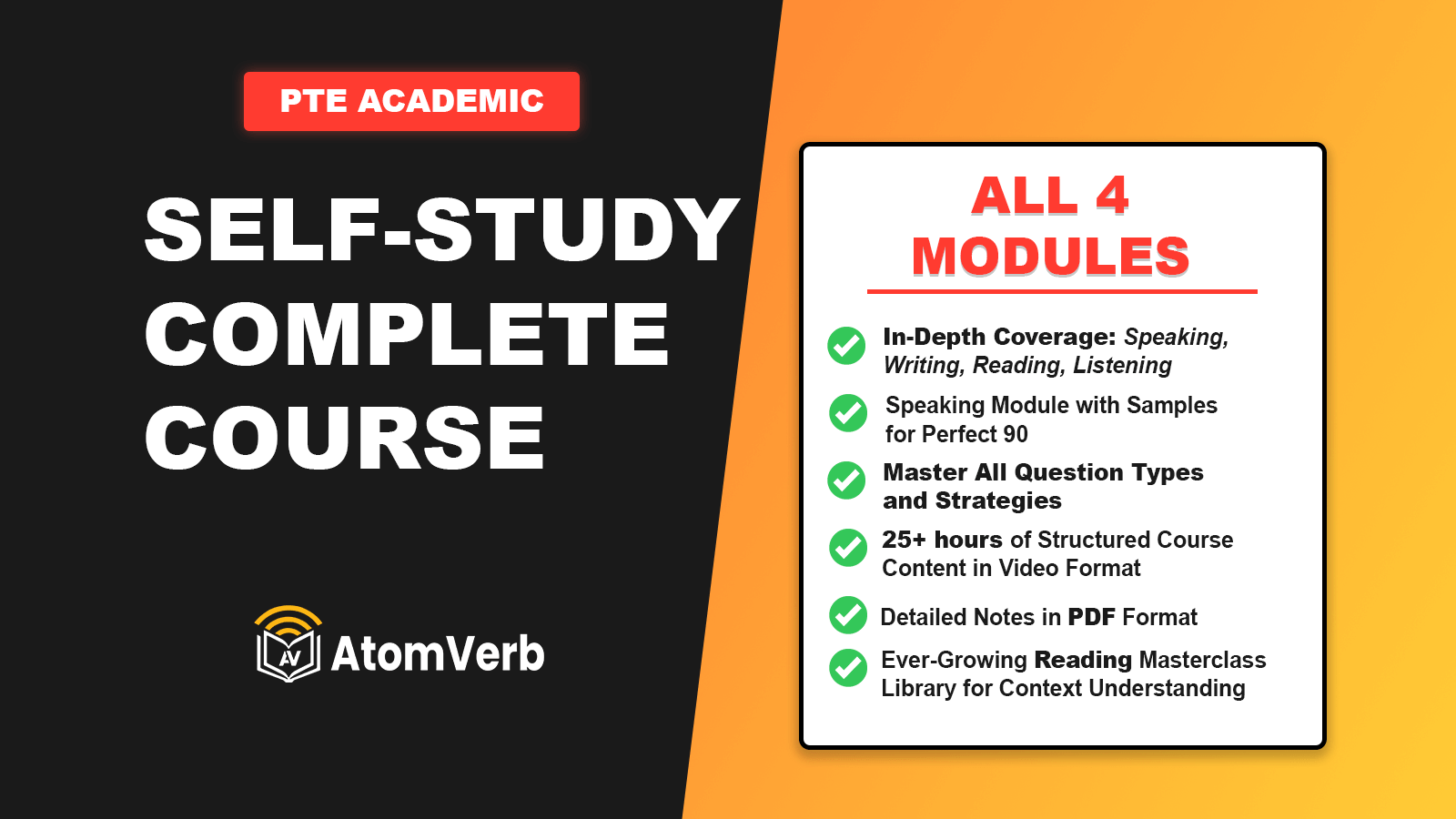 Self-Study Complete Course for PTE- Academic