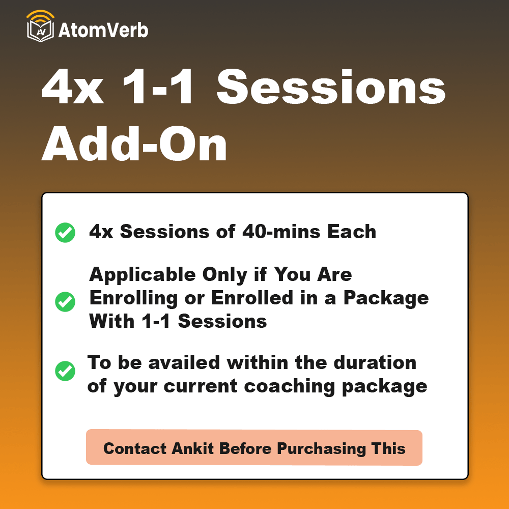 4x 1-1 Sessions Add-On